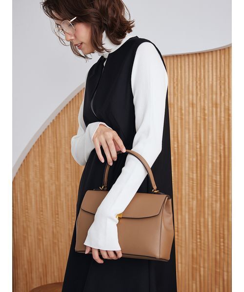 Mila Owen（ミラオーウェン）の「【セットアイテム】リブニットセットレイヤードワンピース（ワンピース・レディース・ベージュ/ブラック・0/1）」の16枚目の写真