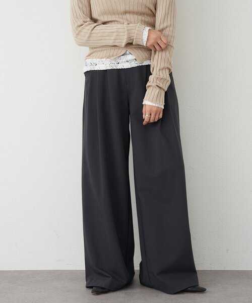 SHENERY（シーナリー）の「【インフルエンサー＠tsuru00コラボ】3タックスラックスパンツ（スラックス・レディース・グレー/ブラック/ベージュ/ライトベージュ・36/38/34）」の3枚目の写真