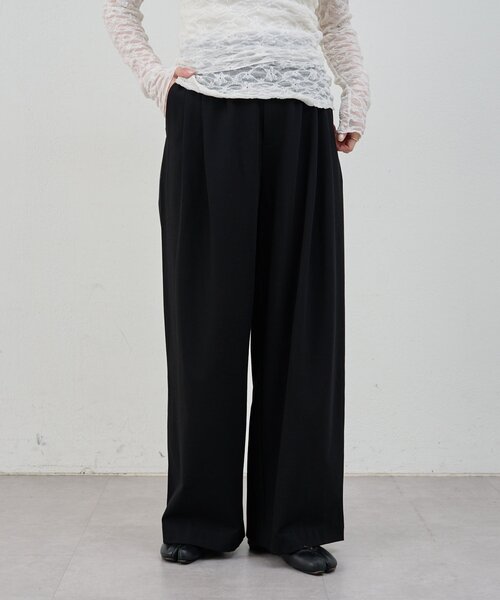 SHENERY（シーナリー）の「【インフルエンサー＠tsuru00コラボ】3タックスラックスパンツ（スラックス・レディース・グレー/ブラック/ベージュ/ライトベージュ・36/38/34）」の2枚目の写真