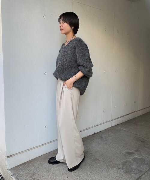 SHENERY（シーナリー）の「【インフルエンサー＠tsuru00コラボ】3タックスラックスパンツ（スラックス・レディース・グレー/ブラック/ベージュ/ライトベージュ・36/38/34）」の18枚目の写真