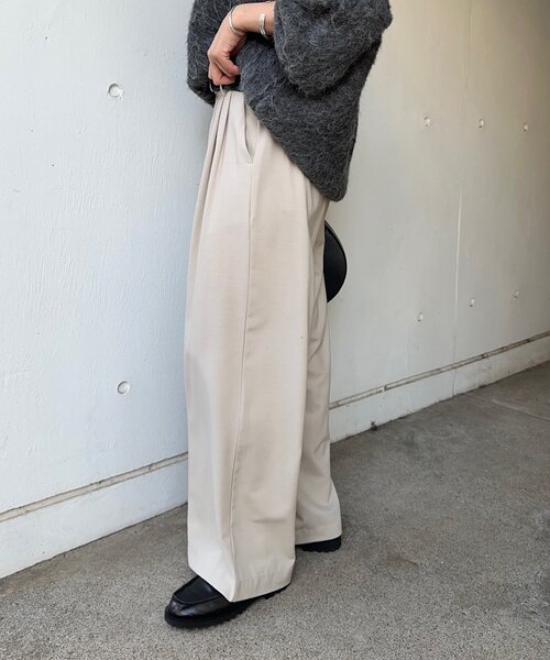 SHENERY（シーナリー）の「【インフルエンサー＠tsuru00コラボ】3タックスラックスパンツ（スラックス・レディース・グレー/ブラック/ベージュ/ライトベージュ・36/38/34）」の20枚目の写真