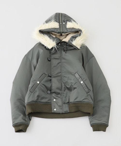 Jieda(ジエダ)の「JIEDA / ジエダ THINSULATE N-2A JACKET / JK02(ミリタリージャケット・メンズ・カーキ/ブラック・2/1)」の2枚目の写真