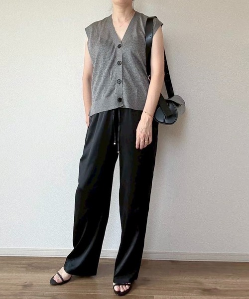 Trefle blanc(トレフルブラン)の「【original】silk easy pants(その他パンツ・レディース・Yellow/ブラック・FREE)」の2枚目の写真