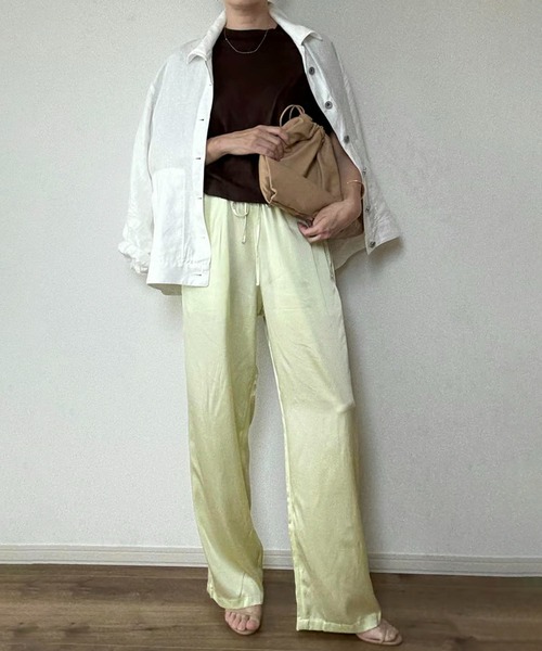 Trefle blanc(トレフルブラン)の「【original】silk easy pants(その他パンツ・レディース・Yellow/ブラック・FREE)」の14枚目の写真