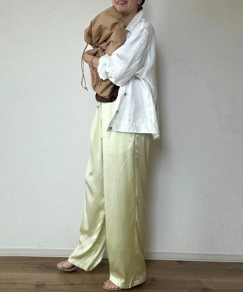 Trefle blanc(トレフルブラン)の「【original】silk easy pants(その他パンツ・レディース・Yellow/ブラック・FREE)」の15枚目の写真