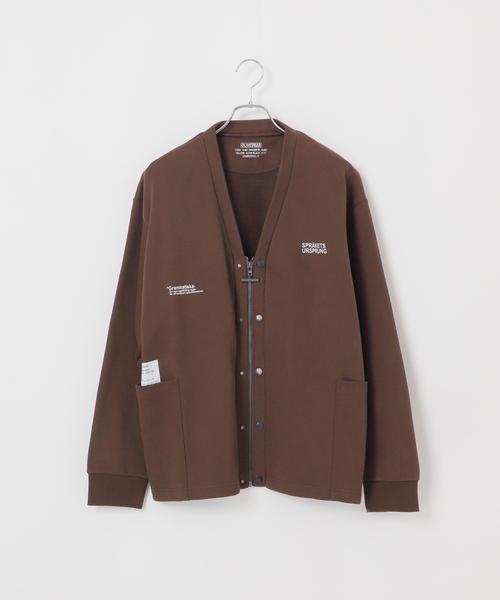 B.C STOCK（ベーセーストック）の「【OLIVEDRAB/オリーブドラブ】2WAY ジップスウェットカーディガン（スウェット・メンズ・ブラック/チョコ/チャコールグレー・MEDIUM/LARGE）」の3枚目の写真