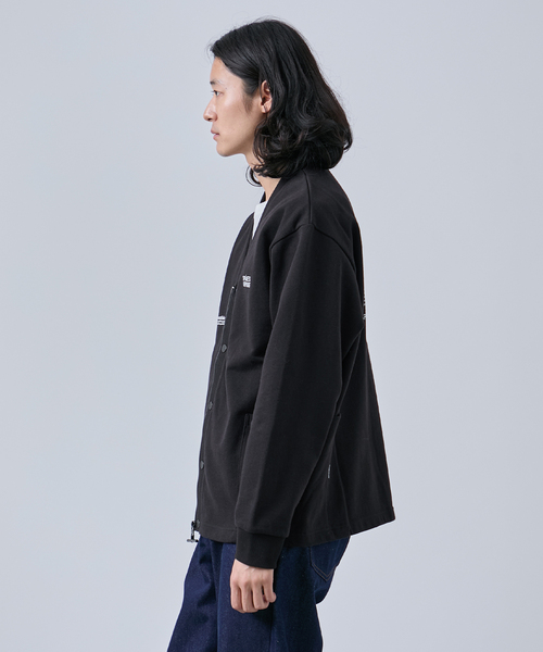 B.C STOCK（ベーセーストック）の「【OLIVEDRAB/オリーブドラブ】2WAY ジップスウェットカーディガン（スウェット・メンズ・ブラック/チョコ/チャコールグレー・MEDIUM/LARGE）」の6枚目の写真