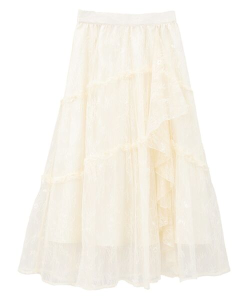 earth music&ecology（アースミュージックアンドエコロジー）の「レースフリルティアードスカート（スカート・レディース・アイボリー/ブラック・FREE）」の21枚目の写真