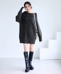 VIS | 肩リボンミニ丈ニットワンピース/2WAY(ワンピース)