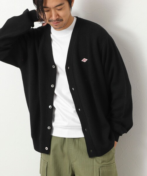 DANTON（ダントン）の「【DANTON/ダントン】ウールVネックカーディガン/V NECK CARDIGAN/DT-D0030 LMW/25AW（カーディガン/ボレロ・メンズ・ブラック/ライトグレー・38/40/42/44）」の4枚目の写真