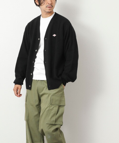 DANTON（ダントン）の「【DANTON/ダントン】ウールVネックカーディガン/V NECK CARDIGAN/DT-D0030 LMW/25AW（カーディガン/ボレロ・メンズ・ブラック/ライトグレー・38/40/42/44）」の7枚目の写真