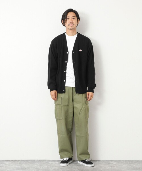 DANTON（ダントン）の「【DANTON/ダントン】ウールVネックカーディガン/V NECK CARDIGAN/DT-D0030 LMW/25AW（カーディガン/ボレロ・メンズ・ブラック/ライトグレー・38/40/42/44）」の14枚目の写真