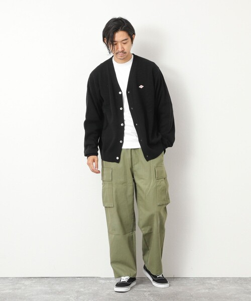 DANTON（ダントン）の「【DANTON/ダントン】ウールVネックカーディガン/V NECK CARDIGAN/DT-D0030 LMW/25AW（カーディガン/ボレロ・メンズ・ブラック/ライトグレー・38/40/42/44）」の15枚目の写真