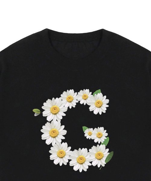 GRAVER（グレーバー）の「[ユニセックス]ビッグGフラワースマイル半袖Tシャツ_ブラック（Tシャツ/カットソー・レディース・ブラック・SMALL/MEDIUM/LARGE/X-LARGE）」の6枚目の写真