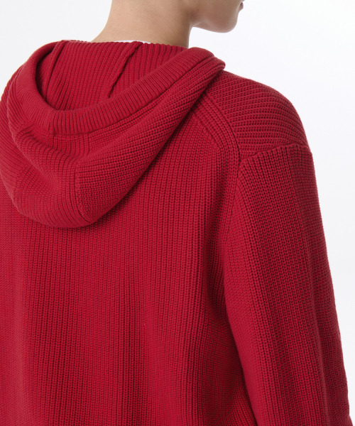 MUSINSA STANDARD（ムシンサスタンダード）の「リブニットフードパーカー[レッド]（パーカー・メンズ・その他・SMALL/MEDIUM/LARGE/X-LARGE/XX-LARGE）」の5枚目の写真