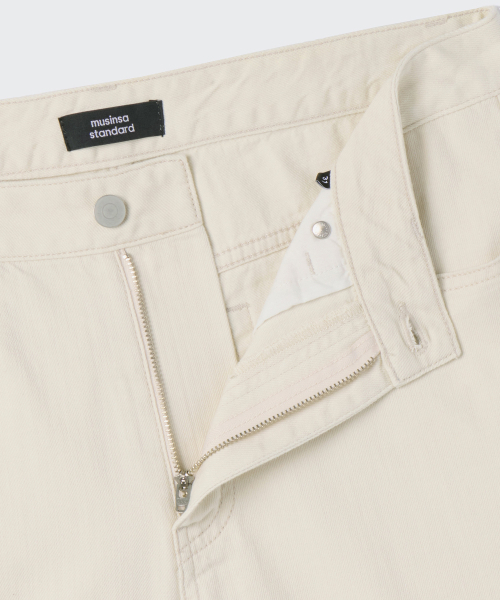 MUSINSA STANDARD（ムシンサスタンダード）の「リネンライクレギュラーフィットデニムパンツ[クリーム]（デニムパンツ・メンズ・その他・40/42/26/27/28/29/30/31/32/33/34/36/38）」の5枚目の写真