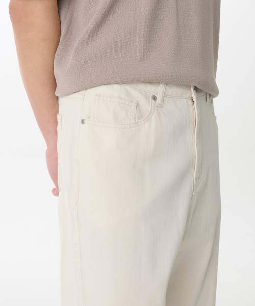 MUSINSA STANDARD（ムシンサスタンダード）の「リネンライクレギュラーフィットデニムパンツ[クリーム]（デニムパンツ・メンズ・その他・40/42/26/27/28/29/30/31/32/33/34/36/38）」の6枚目の写真