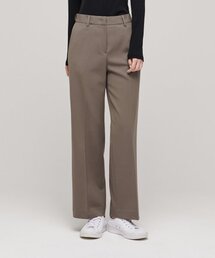 ウィメンズストレートヒドゥンバンディングスラックス[ダスティベージュ]