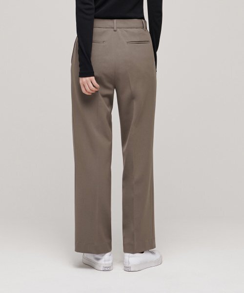 MUSINSA STANDARD WOMAN（ムシンサスタンダードウーマン）の「ウィメンズストレートヒドゥンバンディングスラックス[ダスティベージュ]（スラックス・レディース・その他・30/24/25/26/27/28/29）」の2枚目の写真