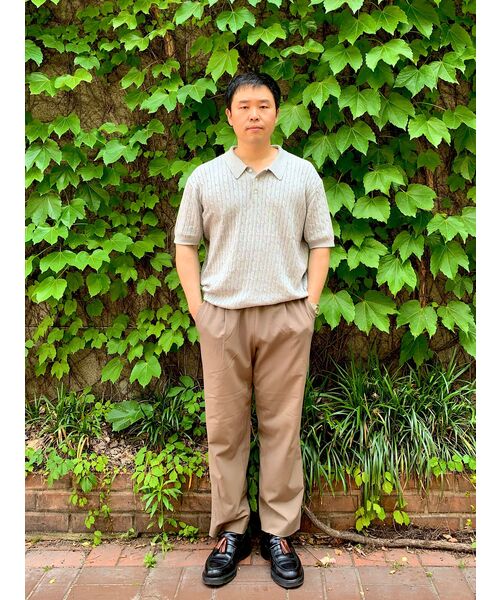 MUSINSA STANDARD(ムシンサスタンダード)の「ワイドイージーバンドクロップドスラックス【ダスティベージュ】(スラックス・メンズ・その他・38/30/26/28)」の3枚目の写真
