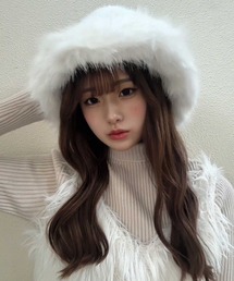 NOLITA LABORATORY（ノリータラボラトリー）の「【 NOLITA / ノリータ 】 ふわふわ フェイクファー つば広ハット  バケットハット風  エコファー 帽子（ハット）」