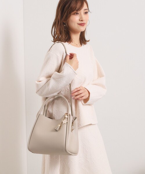 ITS'DEMO（イッツデモ）の「【2WAY】チャーム付きミニトート（ハンドバッグ・レディース・ブラウン系その他/ライトベージュ/ブラック・00）」の9枚目の写真