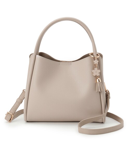 ITS'DEMO（イッツデモ）の「【2WAY】チャーム付きミニトート（ハンドバッグ・レディース・ブラウン系その他/ライトベージュ/ブラック・00）」の13枚目の写真