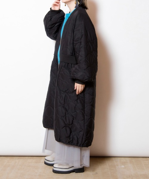 OSMOSIS（オズモーシス）の「キルティングロングブルゾン（その他アウター・レディース・ブラック/カーキ・ONE SIZE）」の10枚目の写真