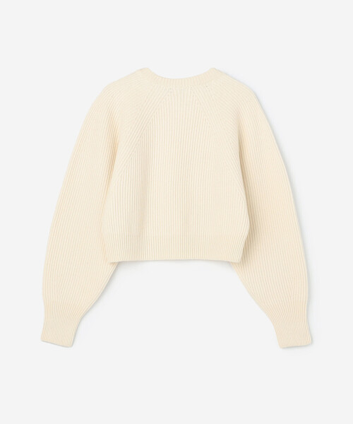 UNFIL（アンフィル）の「UNFIL | ウールコットン リブニット プルオーバーニット WOMEN（ニット/セーター・レディース・ブラック系その他/オフホワイト・1）」の8枚目の写真