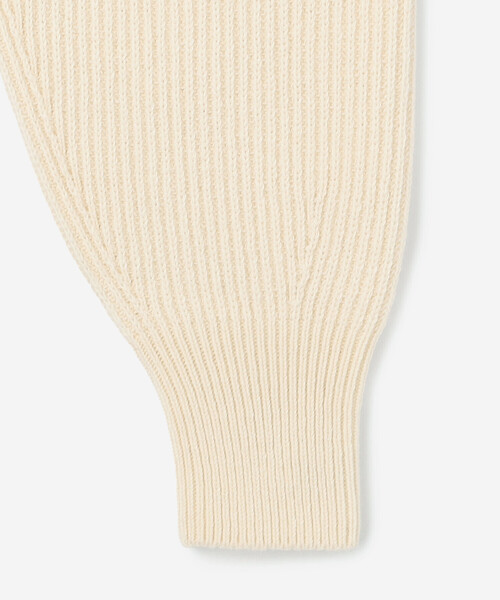 UNFIL（アンフィル）の「UNFIL | ウールコットン リブニット プルオーバーニット WOMEN（ニット/セーター・レディース・ブラック系その他/オフホワイト・1）」の10枚目の写真