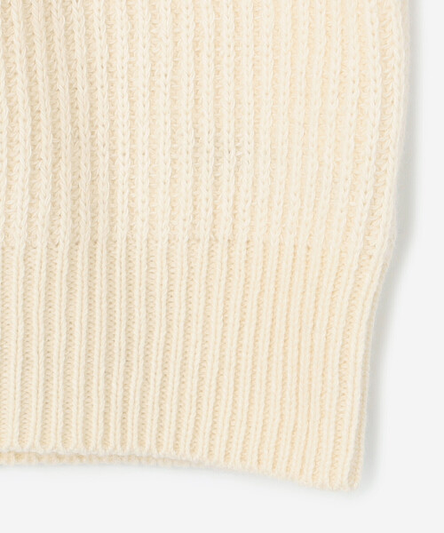 UNFIL（アンフィル）の「UNFIL | ウールコットン リブニット プルオーバーニット WOMEN（ニット/セーター・レディース・ブラック系その他/オフホワイト・1）」の11枚目の写真