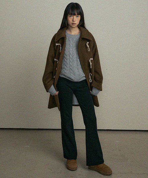 LINGSEOUL(リングソウル)の「duffle half coat-brown(チェスターコート・レディース・その他・FREE)」の3枚目の写真