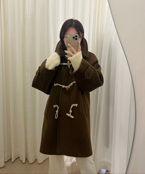 LINGSEOUL(リングソウル)の「duffle half coat-brown(チェスターコート・レディース・その他・FREE)」の5枚目の写真