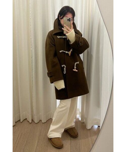 LINGSEOUL(リングソウル)の「duffle half coat-brown(チェスターコート・レディース・その他・FREE)」の6枚目の写真