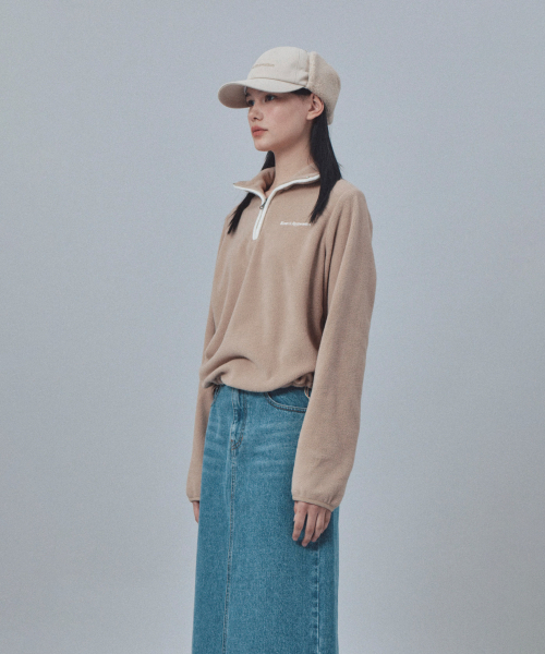 Rest&Recreation(レストアンドレクリエーション)の「FLEECE HALF ZIP-UP - BEIGE(スウェット・レディース・その他・ONE)」の3枚目の写真