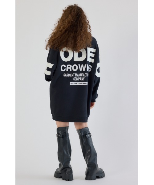 RODEO CROWNS WIDE BOWL(ロデオクラウンズワイドボウル)の「フェイクレザーパッチパーカーワンピース(ワンピース・レディース・グレー×ホワイト/カーキ/ブラック・FREE)」の8枚目の写真