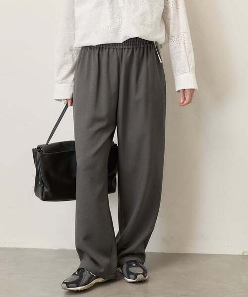 JOURNAL STANDARD(ジャーナルスタンダード)の「《追加4》ライクストレッチワイドパンツ(その他パンツ・レディース・ブラック/チョコ/チャコールグレー/ブラウン・34/36/38/40)」の1枚目の写真