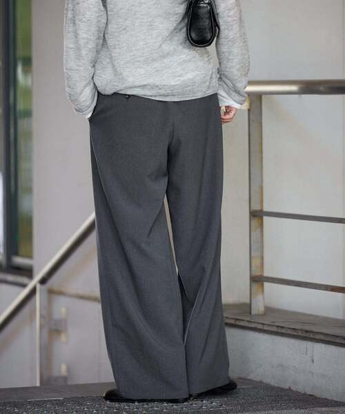 JOURNAL STANDARD(ジャーナルスタンダード)の「《追加4》ライクストレッチワイドパンツ(その他パンツ・レディース・ブラック/チョコ/チャコールグレー/ブラウン・34/36/38/40)」の12枚目の写真