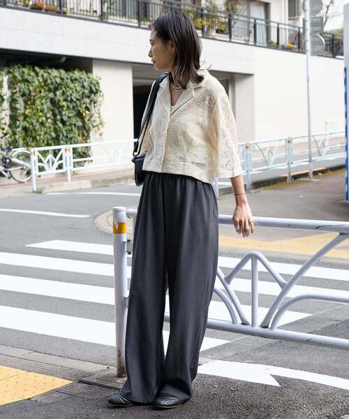 JOURNAL STANDARD(ジャーナルスタンダード)の「《追加4》ライクストレッチワイドパンツ(その他パンツ・レディース・ブラック/チョコ/チャコールグレー/ブラウン・34/36/38/40)」の19枚目の写真