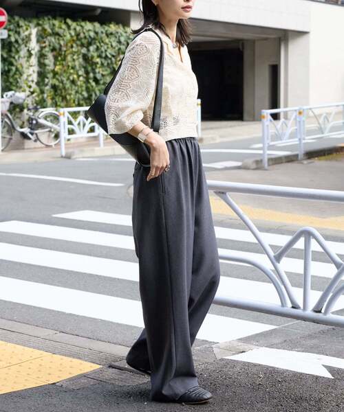 JOURNAL STANDARD(ジャーナルスタンダード)の「《追加4》ライクストレッチワイドパンツ(その他パンツ・レディース・ブラック/チョコ/チャコールグレー/ブラウン・34/36/38/40)」の18枚目の写真