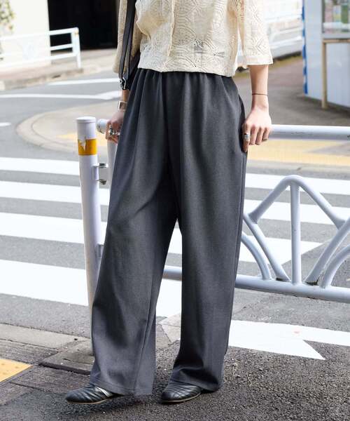 JOURNAL STANDARD(ジャーナルスタンダード)の「《追加4》ライクストレッチワイドパンツ(その他パンツ・レディース・ブラック/チョコ/チャコールグレー/ブラウン・34/36/38/40)」の6枚目の写真