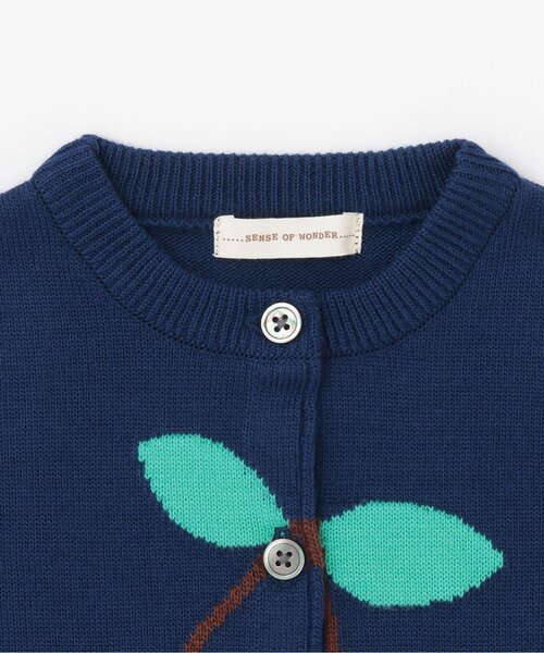sense of wonder（センスオブワンダー）の「チェリーカーディガン（カーディガン/ボレロ・キッズ・チェリーピンク/ネイビー・120-130cm/80-90cm/100-110cm）」の4枚目の写真