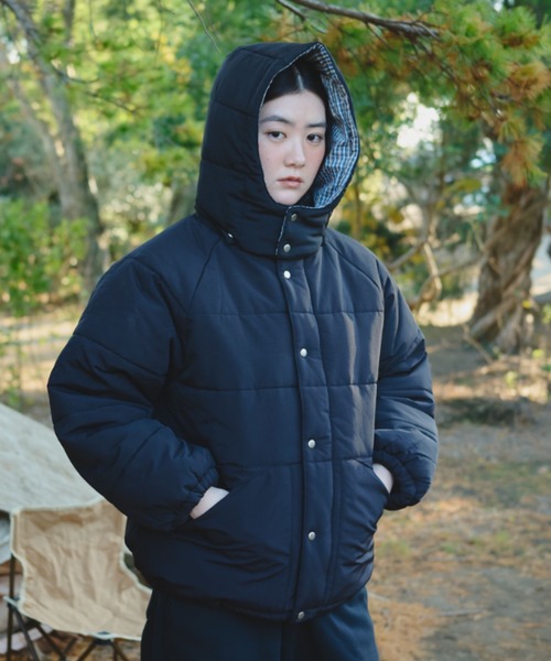 Check Hood Down Jacket / チェックフードダウンジャケット（ダウン