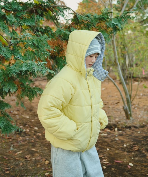 BROKEN BASE(ブロークンベース)の「Check Hood Down Jacket / チェックフードダウンジャケット(ダウンジャケット/コート・メンズ・イエロー/ブルー/ブラック・LARGE/SMALL/MEDIUM)」の17枚目の写真