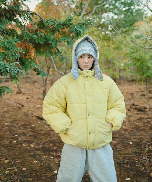 BROKEN BASE(ブロークンベース)の「Check Hood Down Jacket / チェックフードダウンジャケット(ダウンジャケット/コート・メンズ・イエロー/ブルー/ブラック・LARGE/SMALL/MEDIUM)」の19枚目の写真