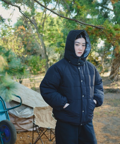 Check Hood Down Jacket / チェックフードダウンジャケット（ダウン
