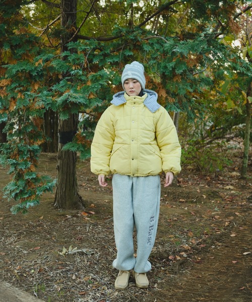 BROKEN BASE(ブロークンベース)の「Check Hood Down Jacket / チェックフードダウンジャケット(ダウンジャケット/コート・メンズ・イエロー/ブルー/ブラック・LARGE/SMALL/MEDIUM)」の4枚目の写真