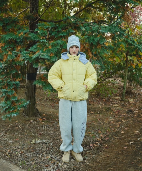 BROKEN BASE(ブロークンベース)の「Check Hood Down Jacket / チェックフードダウンジャケット(ダウンジャケット/コート・メンズ・イエロー/ブルー/ブラック・LARGE/SMALL/MEDIUM)」の5枚目の写真