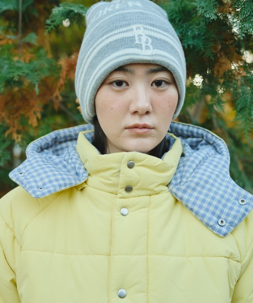BROKEN BASE(ブロークンベース)の「Check Hood Down Jacket / チェックフードダウンジャケット(ダウンジャケット/コート・メンズ・イエロー/ブルー/ブラック・LARGE/SMALL/MEDIUM)」の8枚目の写真