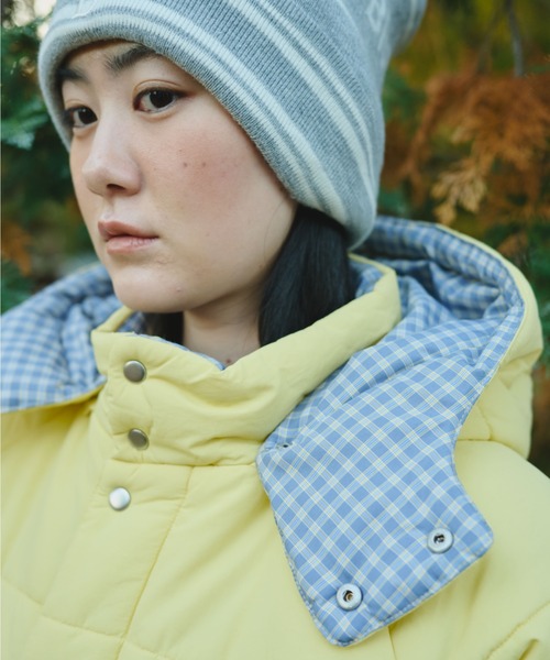 BROKEN BASE(ブロークンベース)の「Check Hood Down Jacket / チェックフードダウンジャケット(ダウンジャケット/コート・メンズ・イエロー/ブルー/ブラック・LARGE/SMALL/MEDIUM)」の9枚目の写真
